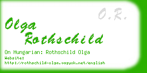 olga rothschild business card